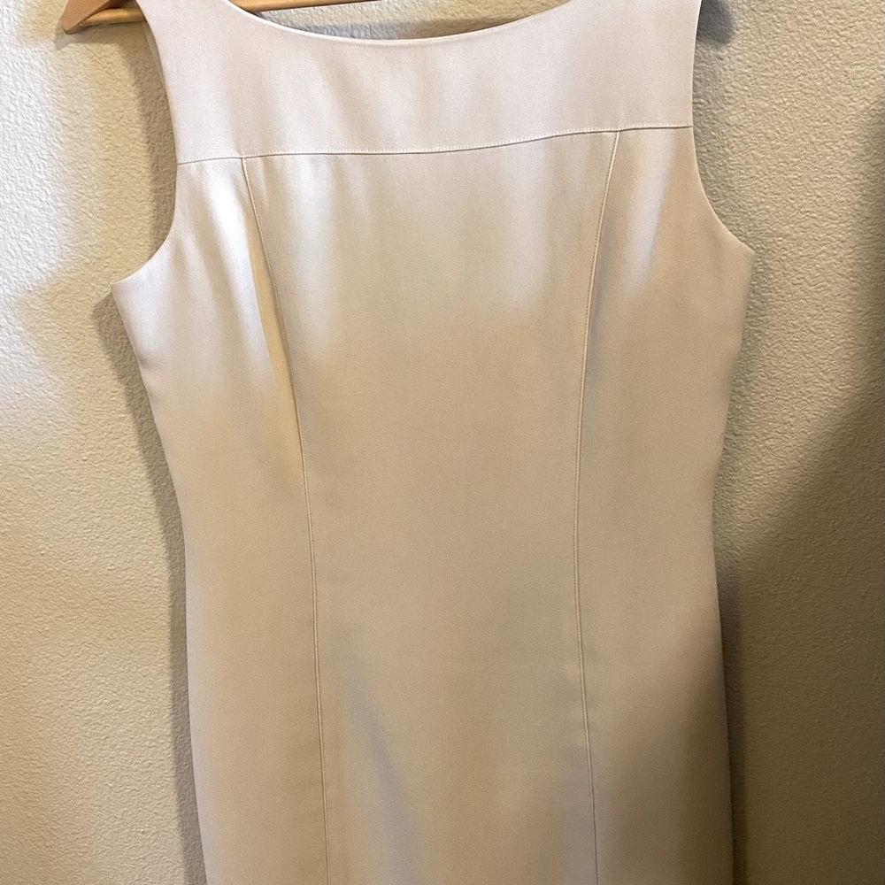 Sheath dress, I.N.C cream colored, fully lined. Shoulder to hem is 34 inches